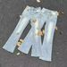 Seawinter High Street Slim Fit Stretch Denim Pants Subtle Flare Washed Jeans Vintage Blue Wash S to XL_mkmklike.com