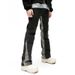 Men's Camouflage Patchwork Denim Pants Retro Streetwear Flared Bootcut Jeans for Trendy Looks_mkmklike.com