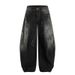 American Style Washed Black Scimitar Jeans Men's Trendy Brand Long High Street Wide Leg Loose Draped Vintage Pants_mkmklike.com