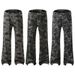 American Style Camouflage Denim Casual Loose Street Fashion Men's Outdoor Functional Vibe Flared Pants_mkmklike.com