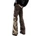 Retro Pleated Jeans Vibe High Men's Trendy Brand European And American Street Washed Straight Micro Flared Pants_mkmklike.com