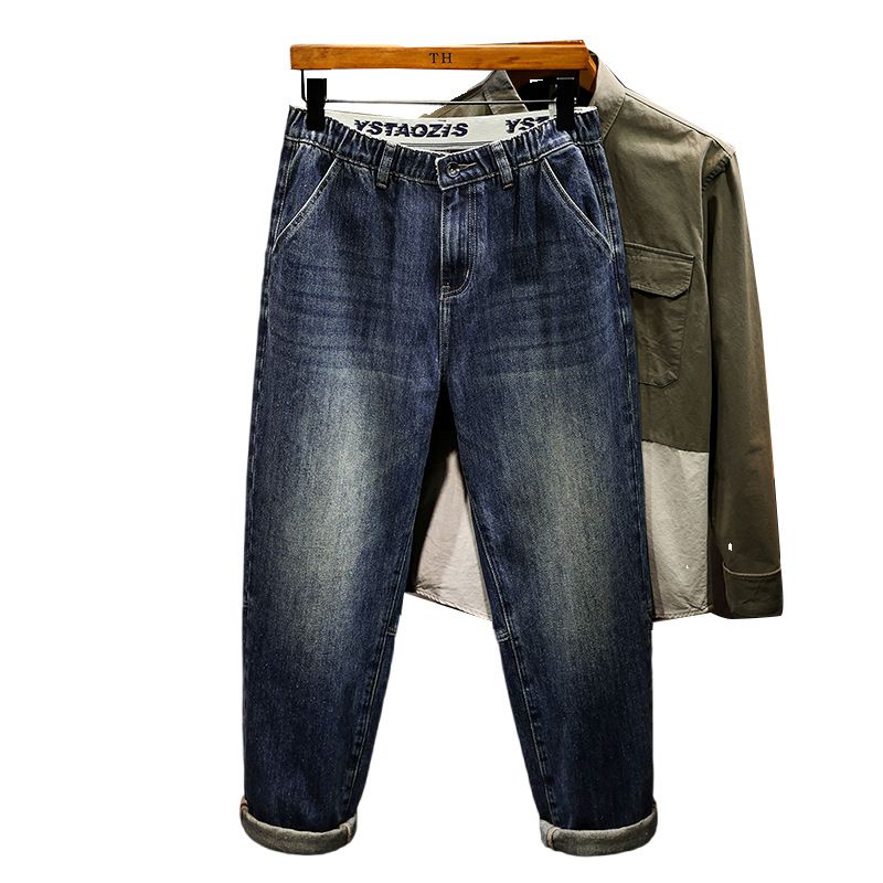 Large Size Men's Clothing High Street Trendy Brand Large Size Jeans Men's Loose Straight Jeans Men's Foreign Trade Cross-border One-piece Delivery_mkmklike.com