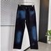 Men's High-End Starry Sky Colorful Graffiti Print Loose Straight Leg Jeans Cool Stylish High Street Fashion Casual Pants_mkmklike.com