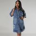 Summer Women's Short Sleeve Denim Jacket Lightweight Trendy Casual Loose Fit Hong Kong Japanese Style Niche Design_mkmklike.com