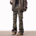 American Retro Camouflage Multi-pocket Jeans Men's Spring And Autumn New Hip-hop Straight And Thin Tooling Pants_mkmklike.com