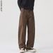 Men's Maillard Vintage Washed Straight Leg Jeans – Relaxed Fit, 100% Cotton, Retro Brown Denim (Sizes 28-40)_mkmklike.com