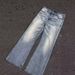 Vintage Washed Blue Denim Jeans For Men & Women - Relaxed Fit Straight Leg Casual Trousers With Ripple Effect_mkmklike.com