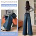 Retro Double-breasted High-waisted Wide-leg Jeans Women, Spring, Plus Size, For Pear-shaped Body Types, Loose Fit,_mkmklike.com