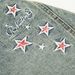 Vintage Punk Washed Denim Shorts For Men - Distressed Embroidery Star Design, Loose Fit, Summer Casual Streetwear_mkmklike.com