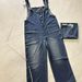 Vintage Distressed Denim Jumpsuit For Women – Relaxed Fit With Adjustable Buckles, Retro Oversized Romper_mkmklike.com