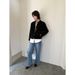 Yifu Loose Slimming Fleece-Lined Jeans For Women 2025 Winter New Daisy Embroidered Straight Pants 5715_mkmklike.com