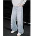 Men's Harajuku Style Washed Hole Jeans Artistic Trend High Street Fashion mid Waist Standard Thickness Spring Summer Wear_mkmklike.com