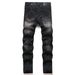 American Denim Trendy Brand New Heavy Craft Black Pearl Youth Men's Slim Fit Personality Street Style Skinny Pants_mkmklike.com