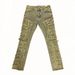 Men's Slim Straight Stretch Washed Jeans - Vintage Yellow High Street Casual Trousers For Youth_mkmklike.com