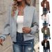 Women's Clothing new solid color zipper jacket baseball collar casual jacket_mkmklike.com
