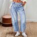 Spot cross border women's clothing 2025 new European and American retro loose high waist straight wide leg pants jeans trousers women_mkmklike.com