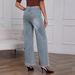 High Waist Straight Leg Jeans For Women - Vintage Distressed Denim Pants With Relaxed Fit & Retro Styling_mkmklike.com