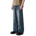 Vintage Washed Wide Leg Jeans For Men – Retro Loose Fit, Heavyweight Cotton, Distressed Straight Cut (S-XXXL, Light Blue/Dark Gray/Vintage Blue)_mkmklike.com