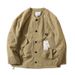 Outdoor Mountain Style Loose Casual Jacket Trendy Men's Spring And Autumn American Retro Simple Collarless Layered_mkmklike.com