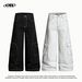 Contrast Stitch Wide-Leg Cargo Pants – Unisex Streetwear Utility Trousers With Drop-Crotch & Multi-Pocket Design_mkmklike.com