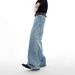 Men's Clothing Men's Straight Leg Washed Denim Jeans Style Trendy Street Fashion Brand Spring Autumn Floor Length Pants_mkmklike.com