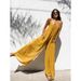 Women's Clothing Sexy V-neck halter loose jumpsuit home casual holiday style jumpsuit woman_mkmklike.com