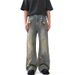 Nordmann European And American Style Vibe Ink Splash Ripped Jeans For Men, Unique Design, Casual Pants, Trendy Brand, Loose_mkmklike.com