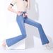 Spring 2025 New High-Waisted Micro-Flare Jeans For Women, Plus Size, Stretchy, Slimming, Straight-Leg Flare Wide-Leg_mkmklike.com