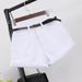 Women's High Waist Denim Shorts Korean Style Summer 2026 Loose Fit Slimming Wide Leg Rolled Hem Trendy Hot Pants Leg Lengthening_mkmklike.com