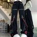 Star Print Jeans Female Y2K Stitching American Street Retro Straight Zipper Pants Campus Summer Harajuku Loose Jeans_mkmklike.com