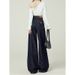 Retro Wide Leg Jeans For Women High Waist Loose Fit Pear Shape Denim Blue Autumn Winter American Style Trousers_mkmklike.com