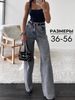Women's Long-Length Relaxed Gray Jeans | Mid-Rise Straight Leg | Soft Cotton Denim | Office & Casual Wear_mkmklike.com