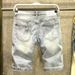 Men's Clothing Summer Thin Washed All Match Large Size Denim Shorts Mid Length Pants Non Elastic Shorts_mkmklike.com