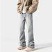 Jeans Men And Women, Spring Trendy High Street Cleanfit, Black Casual Long Pants For Tall Individuals, Straight-leg_mkmklike.com