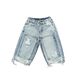 Men's Clothing Hole Loose Embroidery Washed Drape Casual Seven Point Denim Shorts_mkmklike.com