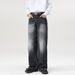Men's Clothing Autumn And Winter Neutral Style Loose A Type Oversize Straight Leg Slightly Wide Leg Jeans For Men And Women_mkmklike.com