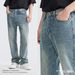 Men's Slightly Flared Jeans – Retro Straight Fit Denim Pants (S-XL, Light Blue Wash)Men's Clothing_mkmklike.com