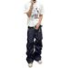 Men's Clothing Men's High-End Washed Jeans Loose Fit Stretch Trousers Heavy Embroidered All Season Style Trendy_mkmklike.com