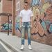 Men's Distressed Straight Leg Jeans Vintage Street Style Summer_mkmklike.com