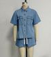 K European And American Retro Casual Loose Pocket Short-sleeved Shirt Shorts Denim Two-piece Set_mkmklike.com