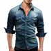Pulse Pulse New Foreign Trade Shirt European And American Denim Jacket Men's Top C353_mkmklike.com