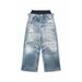 Men's Distressed Jeans With 3D Digital Print & Double Waist Design - Trendy Streetwear Denim Pants_mkmklike.com