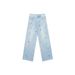 Women's High-Waisted Fleece Lined Dachshund Embroidered Jeans Loose Wide Leg Trousers Stylish Winter Denim Jeans Plus Size_mkmklike.com