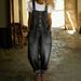 Retro Distressed Loose Women's Casual Denim Jumpsuit With Adjustable Buckle NK402_mkmklike.com