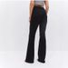 Women's Stretch Flared Jeans | Mid-Rise Bootcut | Vintage Wash Denim | Comfortable Loose Fit | Black Casual Pants_mkmklike.com