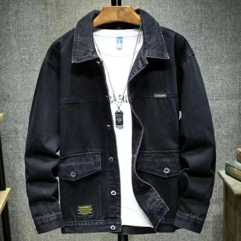 Cowboy Spring Autumn New Korean Version Trendy Loose And Versatile Casual Denim Work Jacket Men's Clothing_mkmklike.com