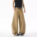 Men's Cleanfit Retro Distressed Cargo Jeans - Loose Fit Straight Leg Work Pants With Utility Pockets (Brown) S-Xxxl_mkmklike.com