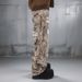 Men's Loose Straight Leg Jeans With Leopard Print & Distressed Details - Streetwear Casual Pants For Trendy Looks_mkmklike.com
