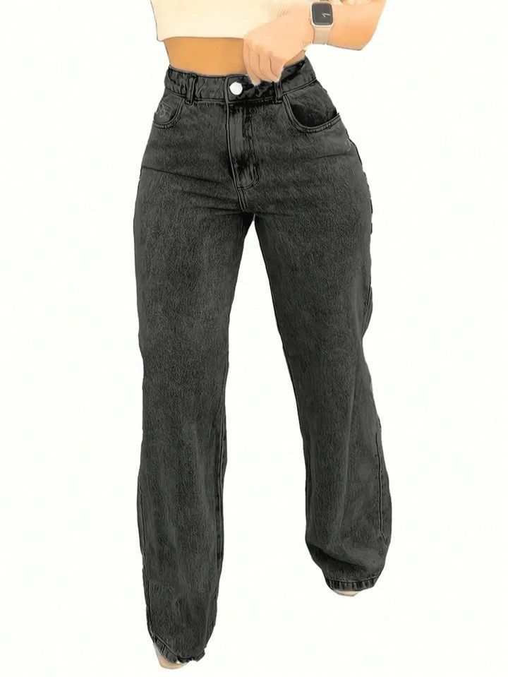 K High Quality New Trendy Straight Leg Casual Jeans_mkmklike.com