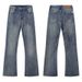Men's Classic Straight Fit Washed Blue Jeans | Cleanfit High Street Style | Comfortable & Stylish Casual Pants_mkmklike.com